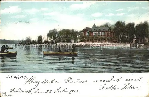 Zuerichhorn Bootspartie am Zuerichsee Kat. Zuerich