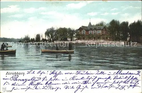 Zuerichhorn Panorama Bootspartie Kat. Zuerich