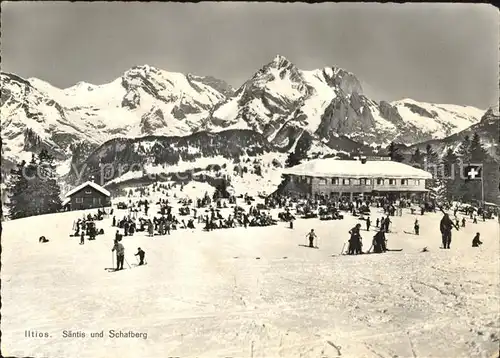 Unterwasser Berghaus Iltios mit Saentis und Schafberg