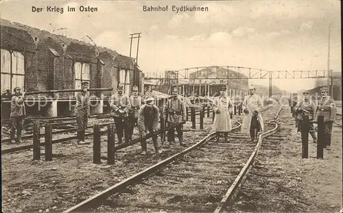 Eydtkuhnen Ostpreussen Der Krieg im Osten Bahnhof /  /