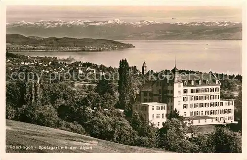 ueberlingen Bodensee Spetzgart mit Alpenpanorama Kat. ueberlingen