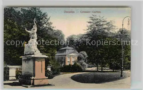 Dresden Grosser Garten Statue Kat. Dresden Elbe