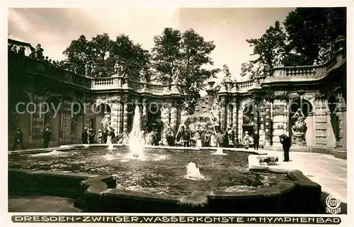 Foto Hahn Nr. 4323 Dresden Zwinger Wasserkuenste Nymphenbad  Kat. Fotografie