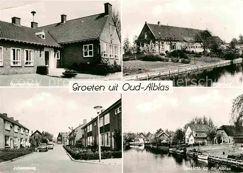 Oud Alblas Julianaweg Gementehuis Boerderij