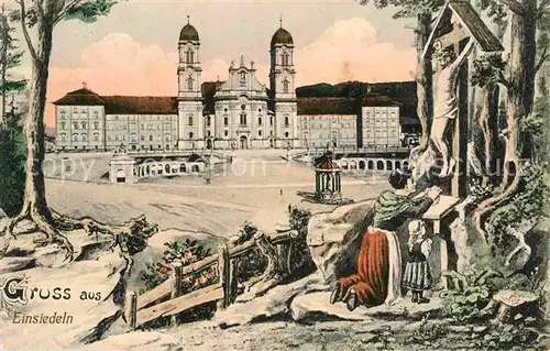 Einsiedeln SZ Kloster Einsiedeln Kat. Einsiedeln