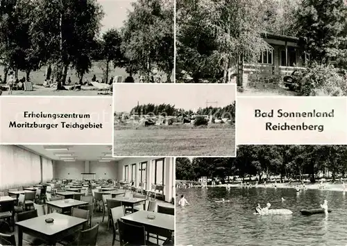 Reichenberg Moritzburg Erholungszentrum Moritzburger Teichgebiet Bad Sonnenland Gaststaette Restaurant Badestrand Kat. Moritzburg Dresden