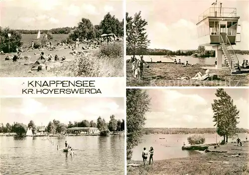 AK / Ansichtskarte Knappensee Oberlausitz Badestrand Regattaturm Kat. Lohsa