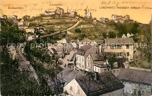 AK / Ansichtskarte Loschwitz Drahtseilbahn Louisenhof Weisser Hirsch Kat. Dresden