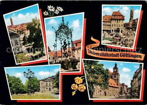 AK / Ansichtskarte Goettingen Niedersachsen Universitaetsstadt Auditorium und Jakobikirche Markt Kat. Goettingen