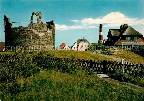 AK / Ansichtskarte Hoernum Sylt Haeuser in den Duenen mit Leuchtturm Kat. Hoernum (Sylt)