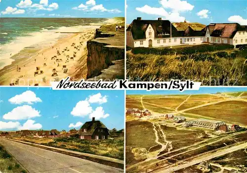 AK / Ansichtskarte Kampen Sylt Nordseebad Strand Fliegeraufnahme Kat. Kampen (Sylt)