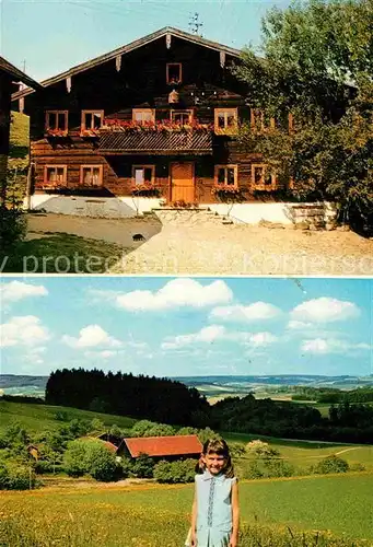 AK / Ansichtskarte Koesslarn Weggartnerhof Steinberg Bauernhof Landschaftspanorama Maedchen Kat. Koesslarn