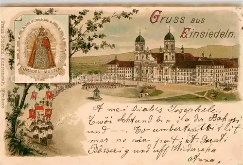 AK / Ansichtskarte Einsiedeln SZ Kloster und Kirche Gnadenbild Kat. Einsiedeln