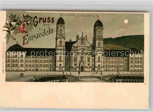 AK / Ansichtskarte Einsiedeln SZ Kirche und Kloster Kat. Einsiedeln