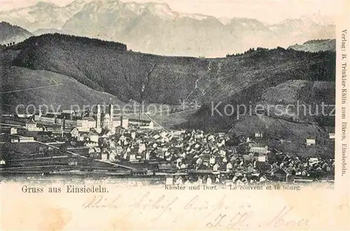 AK / Ansichtskarte Einsiedeln SZ Kloster und Dorf Kat. Einsiedeln