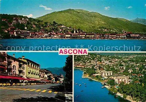 AK / Ansichtskarte Ascona TI Lago Maggiore Luftaufnahme Panorama Kat. Ascona