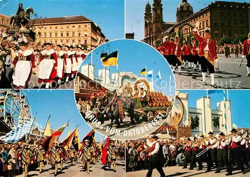 AK / Ansichtskarte Oktoberfest Parade Brauerei Pferdegespann  Kat. Feiern und Feste