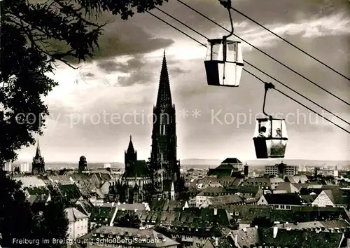 AK / Ansichtskarte Seilbahn Schlossberg Freiburg im Breisgau  Kat. Bahnen