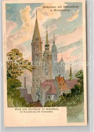 AK / Ansichtskarte Braunschweig Katharinen und Andreaskirche Kat. Braunschweig