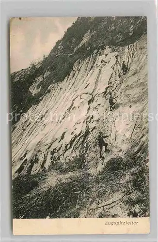 AK / Ansichtskarte Bergsteigen Klettern Zugspitzleiter  Kat. Bergsteigen