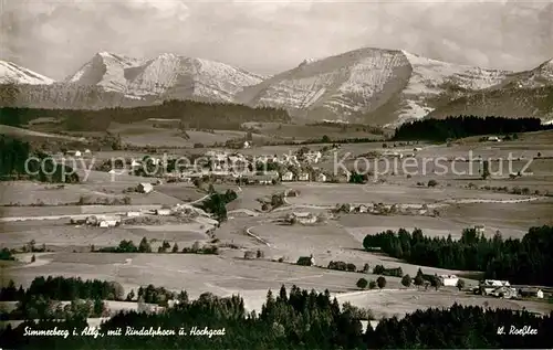 AK / Ansichtskarte Simmerberg Panorama Rindalphorn Hochgrat Kat. Weiler Simmerberg