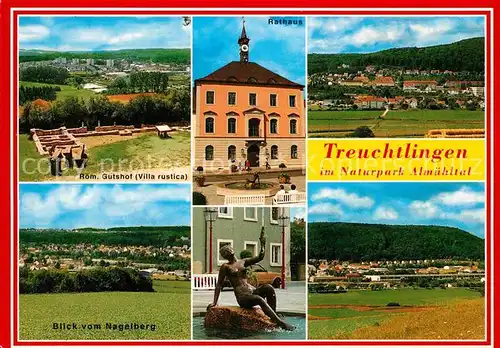 AK / Ansichtskarte Treuchtlingen Roemischer Gutshof Brunne Rathaus Blick vom Nagelberg Kat. Treuchtlingen