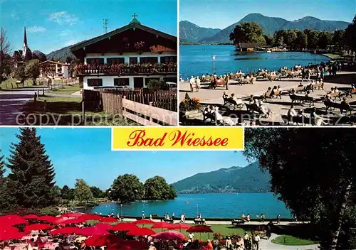 AK / Ansichtskarte Bad Wiessee Seepartie Ortspartie Kat. Bad Wiessee
