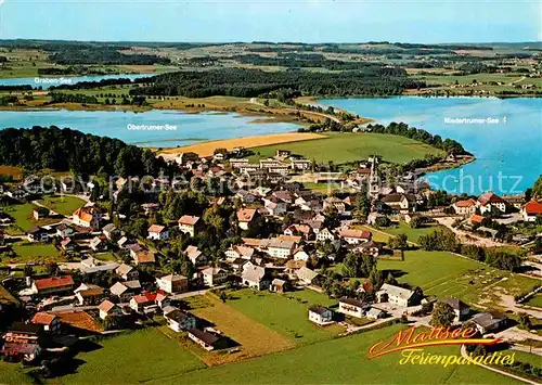 AK / Ansichtskarte Mattsee Salzburg Ferienparadies mit Obertrumersee Niedertrumersee Grabensee Fliegeraufnahme Kat. Mattsee