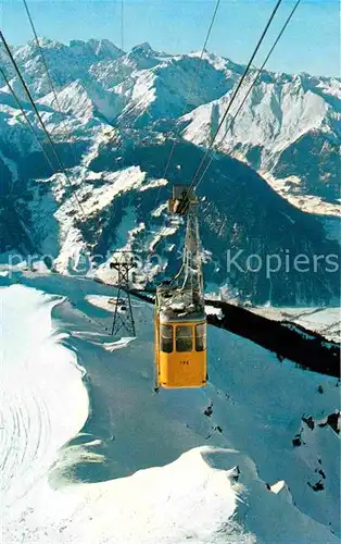 AK / Ansichtskarte Seilbahn Teleferique des Attelas Verbier Mont Blanc Massif  du Trient  Kat. Bahnen