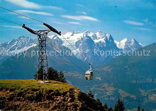 AK / Ansichtskarte Seilbahn Hasliberg Kaeserstatt Wetterhorngruppe  Kat. Bahnen