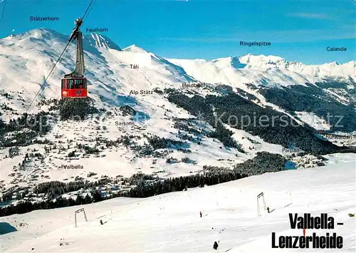 AK / Ansichtskarte Seilbahn Valbella Lenzerheide Rothornbahn Alp Staetz Parpan Churwalden  Kat. Bahnen