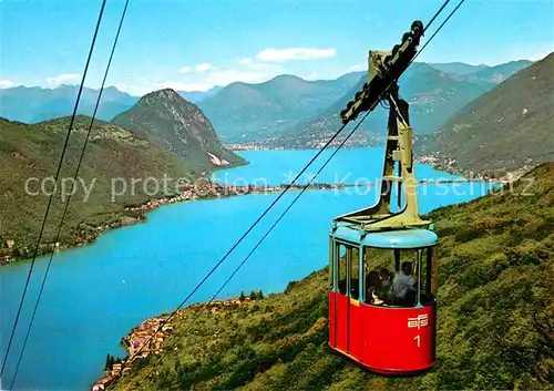 AK / Ansichtskarte Seilbahn Lago di Lugano Funivia Brusino Serpiano  Kat. Bahnen