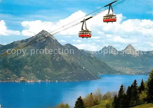 AK / Ansichtskarte Seilbahn Beckenried Klewenalp Vierwaldstaettersee Gersau Brunnen Mythen Kat. Bahnen