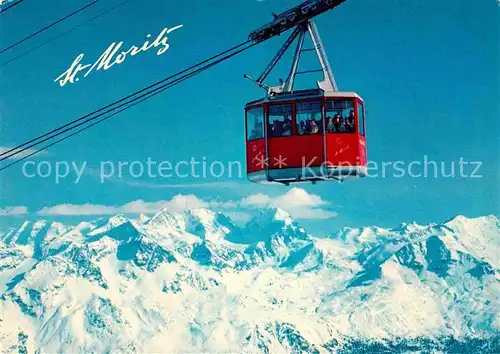 AK / Ansichtskarte Seilbahn Corviglia Piz Nair St. Moritz Berninagruppe  Kat. Bahnen