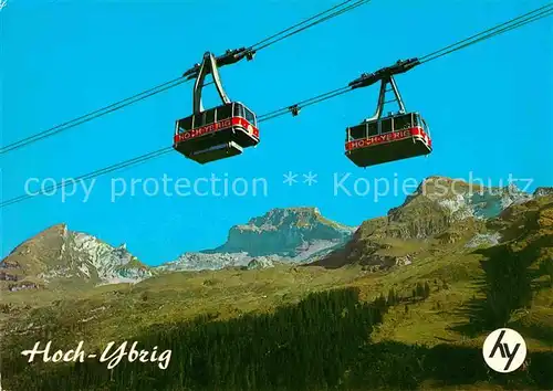 AK / Ansichtskarte Seilbahn Hoch Ybrig Weglosen Seebli Twaeriberg Druesberg Forstberg  Kat. Bahnen