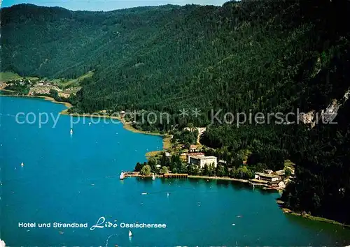 AK / Ansichtskarte Ossiachersee Hotel und Strandbad Lido Fliegeraufnahme Kat. Ossiach