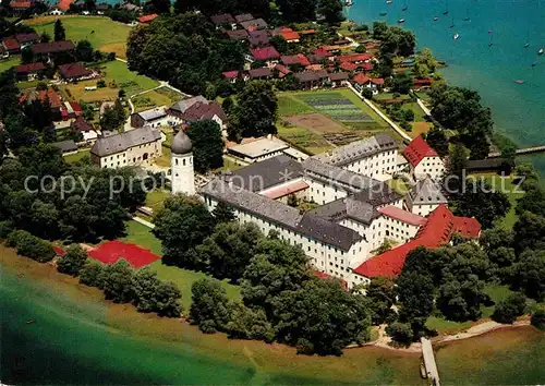 AK / Ansichtskarte Frauenchiemsee Kloster Fliegeraufnahme Kat. Chiemsee