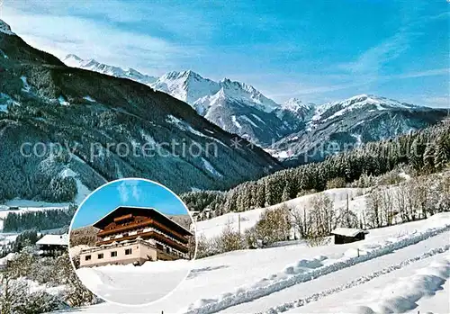 AK / Ansichtskarte Neukirchen Grossvenediger Gasthof Buasen Winterpanorama Alpen Kat. Neukirchen am Grossvenediger