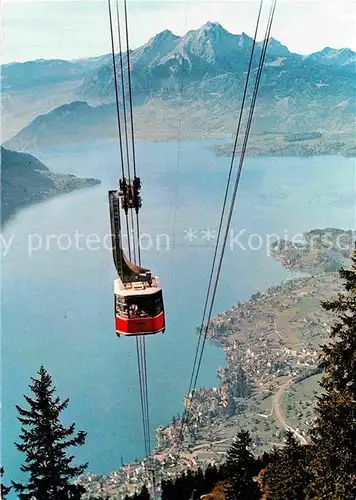 AK / Ansichtskarte Seilbahn Weggis Rigi Kaltbad Vierwaldstaettersee Pilatus  Kat. Bahnen