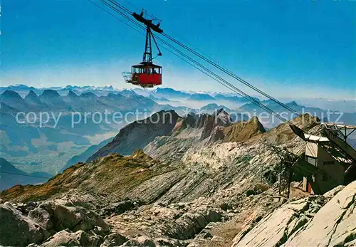 AK / Ansichtskarte Seilbahn Saentis Churfirsten Glarneralpen  Kat. Bahnen