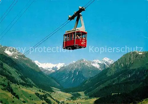 AK / Ansichtskarte Seilbahn Klosters Gotschnagrat Silvrettagletscher  Kat. Bahnen