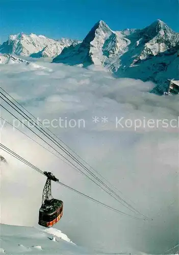 AK / Ansichtskarte Seilbahn Schilthorn Wetterhorn Eiger Moench Kat. Bahnen