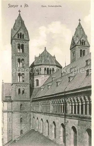 AK / Ansichtskarte Speyer Rhein Dom Suedwestseite Kat. Speyer