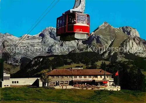 AK / Ansichtskarte Seilbahn Iltios Chaeserrugg Unterwasser Saentis Schafberg  Kat. Bahnen