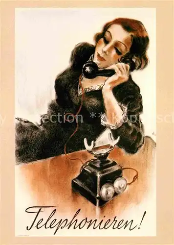 AK / Ansichtskarte Telefon Plakat Aldo Patocchi 1935 Kat. Technik