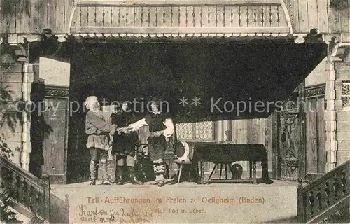 AK / Ansichtskarte oetigheim Volksschauspiel Tell Auffuehrung im Freien Kat. oetigheim