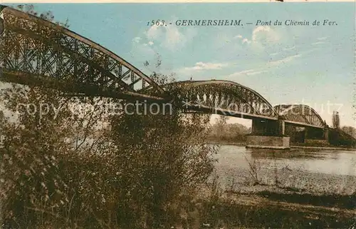 AK / Ansichtskarte Germersheim Pont du Chemin de Fer Kat. Germersheim