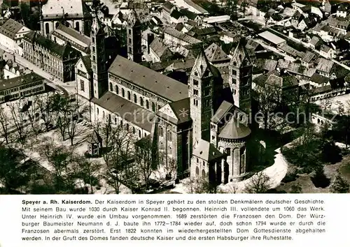 AK / Ansichtskarte Speyer Rhein Dom Kat. Speyer