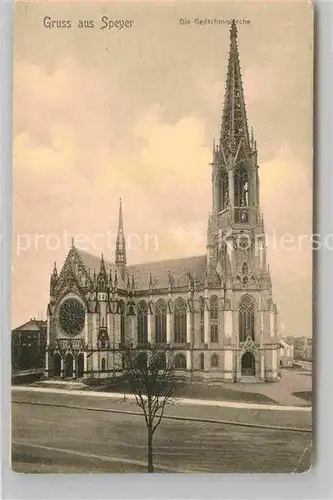 AK / Ansichtskarte Speyer Rhein Gedaechtniskirche Kat. Speyer