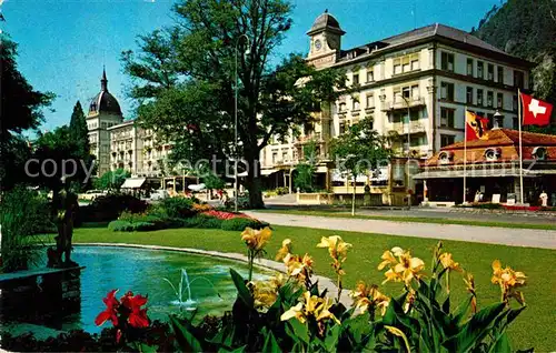 AK / Ansichtskarte Interlaken BE Hoheweg mit Hotel Viktoria und Schweizerhof Kat. Interlaken